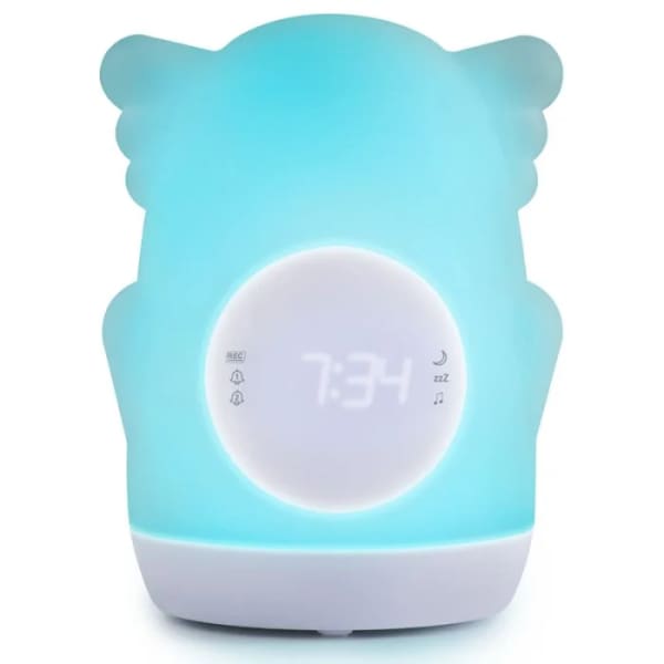 REVEIL LUMINEUX EDUCATIF PORTABLE AVEC SONS INTEGRES - BLANC (AKSO) REVEIL LUMINEUX EDUCATIF PORTABLE AVEC SONS INTEGRES - BLANC (AKSO)